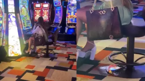 VIDEO: Mujer se orina encima en el casino por no dejar de jugar