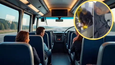 Abuelito muere en camión urbano