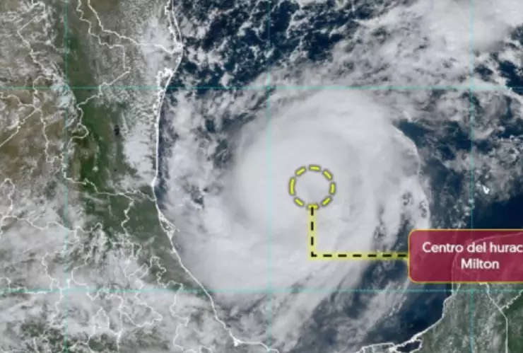 Esta es la ubicación del HURACÁN MILTON'; HOY 6 de octubre.jpg