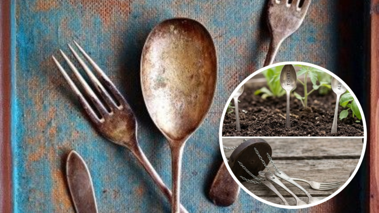 Qué hacer con los cubiertos viejos, son un tesoro: cómo reutilizarlos para decorar tu jardín