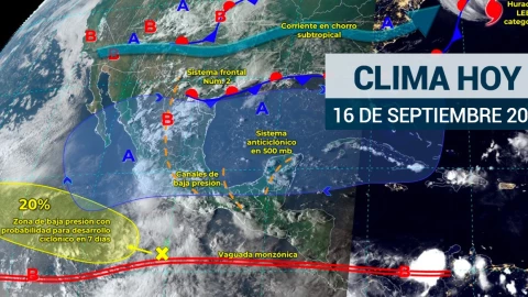 Clima en México 16 de septiembre de 2023
