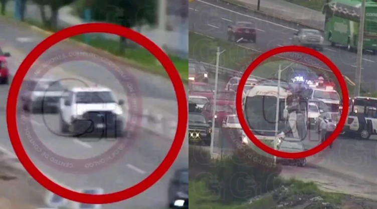 Persecución a montachoques en la autopista México-Pachuca