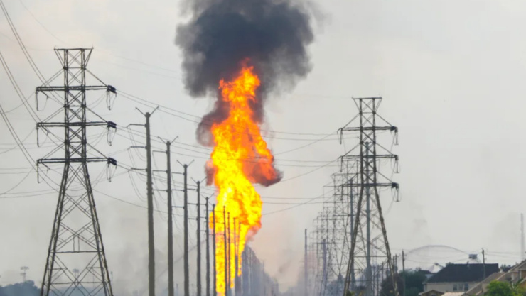 incendio de gasoducto en La Porte, Texas