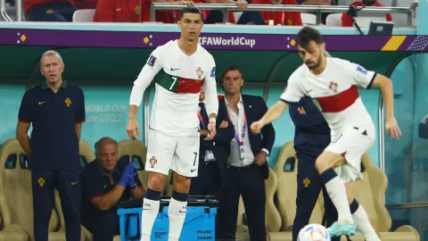 Cristiano Ronaldo a la cancha con Portugal