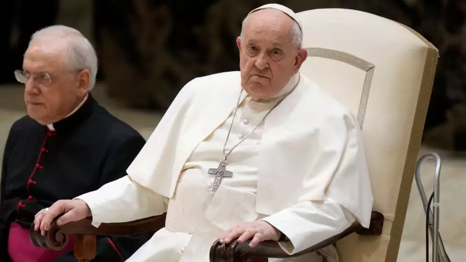 El papa Francisco en su audiencia semanal el 28 de febrero de 2024.