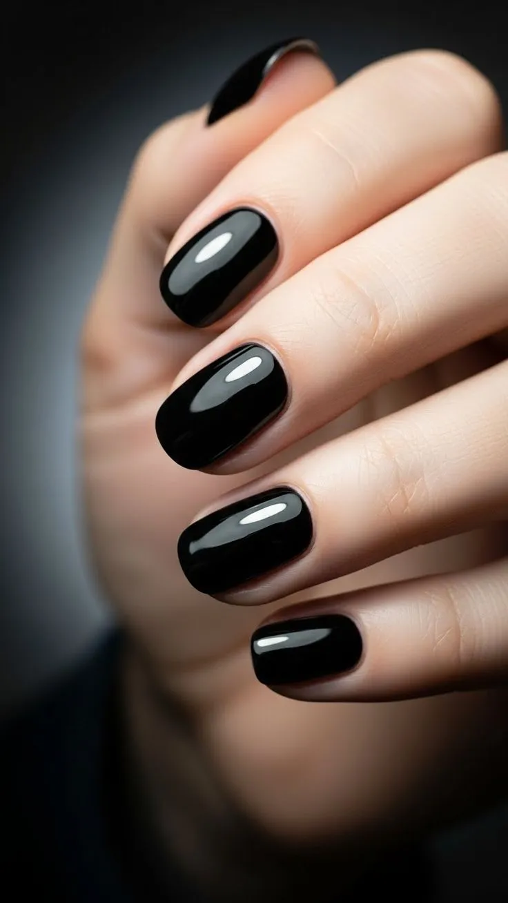 11 ideas de uñas negras que se ven elegantes para usarlas en marzo de 2026