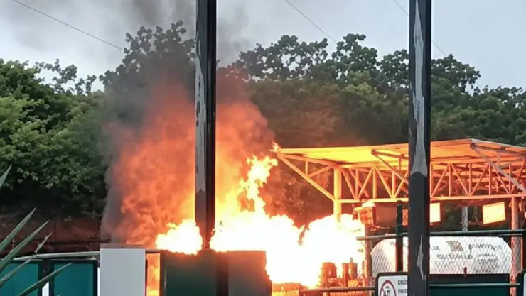 ¿Hay heridos? Esto se sabe del fuerte INCENDIO dentro de estación de GAS hoy en Yucatán