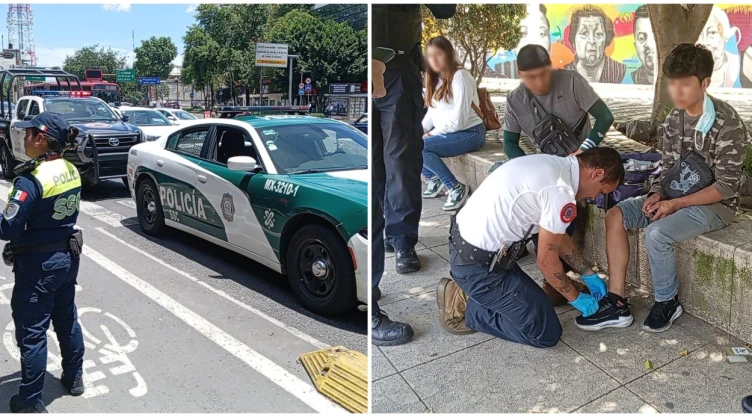 Patrulla atropella a ciclista en la alcaldía Cuauhtémoc