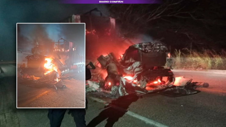 Reportan quema de vehículos en la entrada de este municipio.