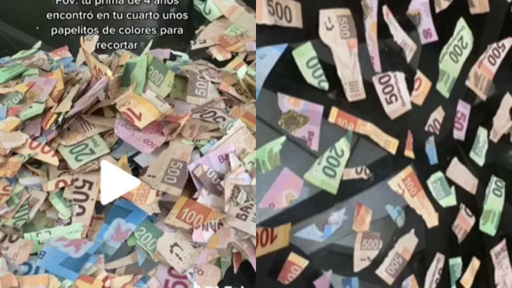 VIDEO Niña encuentra ‘papelitos de colores’ para recortar