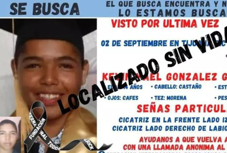 Restos hallados en canalización de Tijuana son de Kevin Yael González.