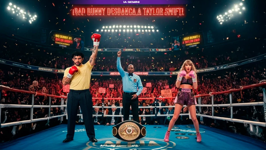 Bad Bunny desbanca a Taylor Swift y se consagra como el más escuchado de Spotify en 2025