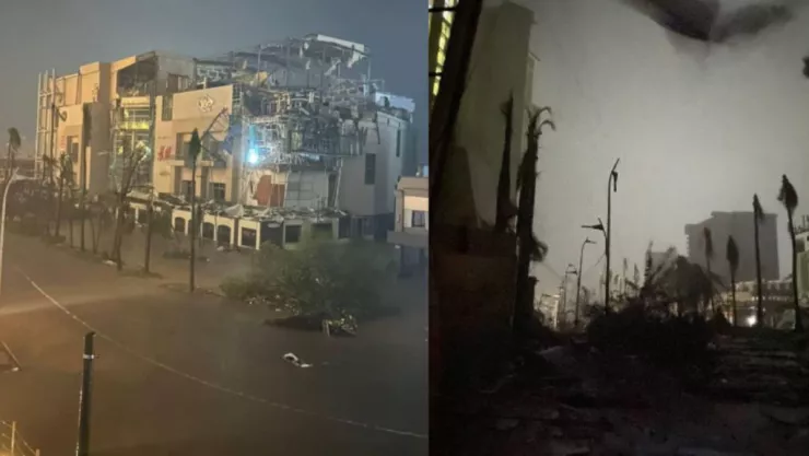 Calles inundadas en Acapulco por Huracán Otis
