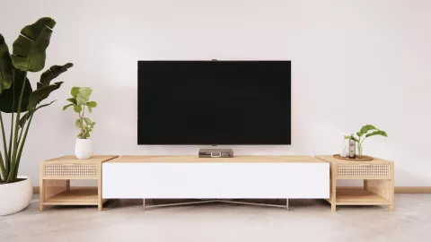 mueble minimalista para televisión