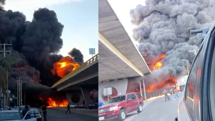 Explota pipa de gas en Aguascalientes.