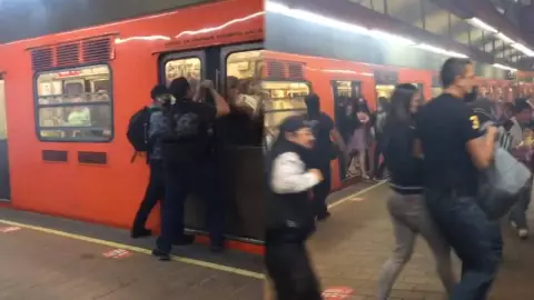VIDEO Vagones de la Línea 7 del metro CDMX se separan; pasajeros huyen