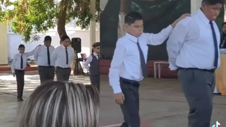 VIDEO: Niño ayuda a su mejor amigo invidente para bailar el vals