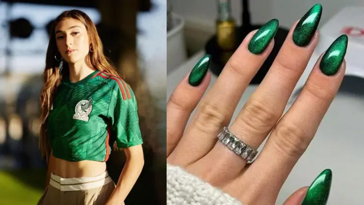 uñas para combinar con la camiseta de la selección mexicana.jpeg