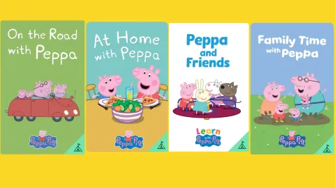 Peppa Pig Tarjetas para colocar en reproductores sin pantalla para que los niños disfruten tiempo con su familia.jpg