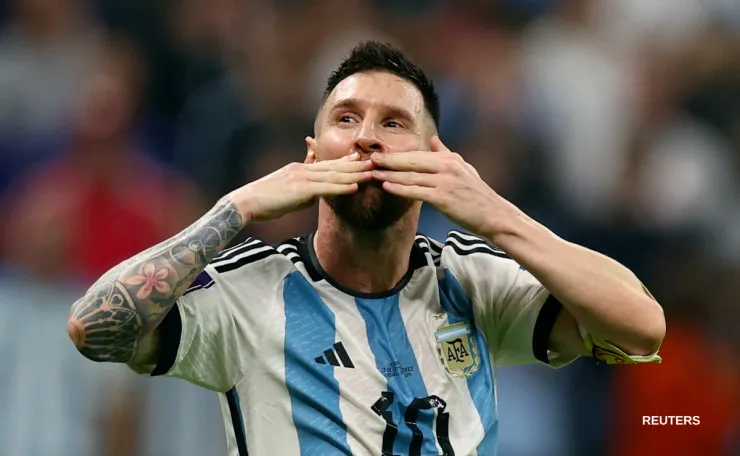 Lionel Messi con la selección de Argentina