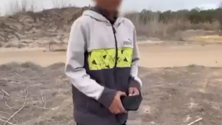 Niño abandonado en Texas