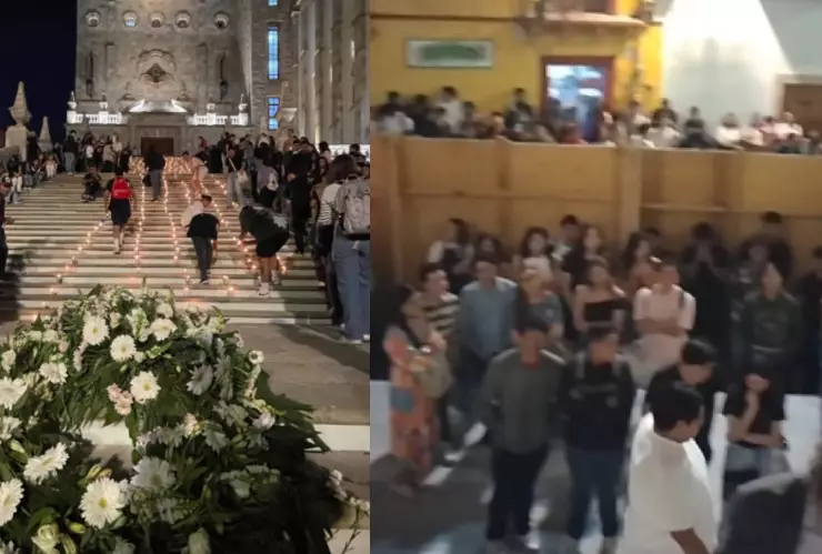 Con veladoras, rinden homenaje a estudiantes de la UG fallecidos en accidente