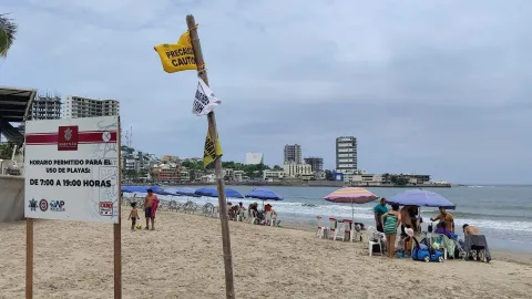 Peligro zona de playa Mazatlán