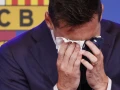 Lionel Messi se despide llorando del club Barcelona