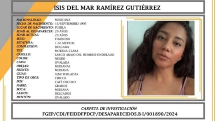 Isis del Mar desaparecida san francisco totimehuacan puebla