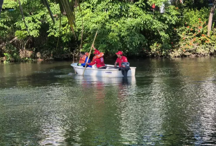 hallazgo de un cuerpo siendo devorado por cocodrilos