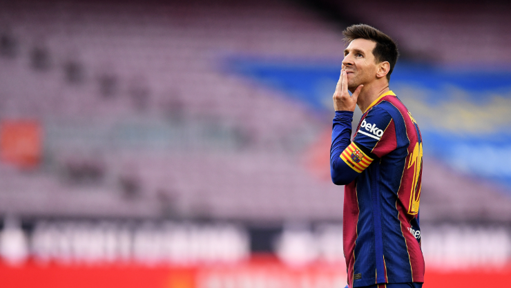 Lionel Messi con el Barcelona