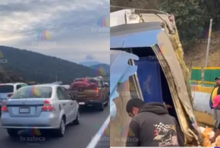 Cierre México-Cuernavaca hoy 24 de diciembre 2024: Reportan volcadura de tráiler