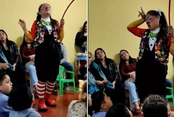 niño expone infidelidad de su papá en plena fiesta infantil por una pregunta de la payasita .jpg