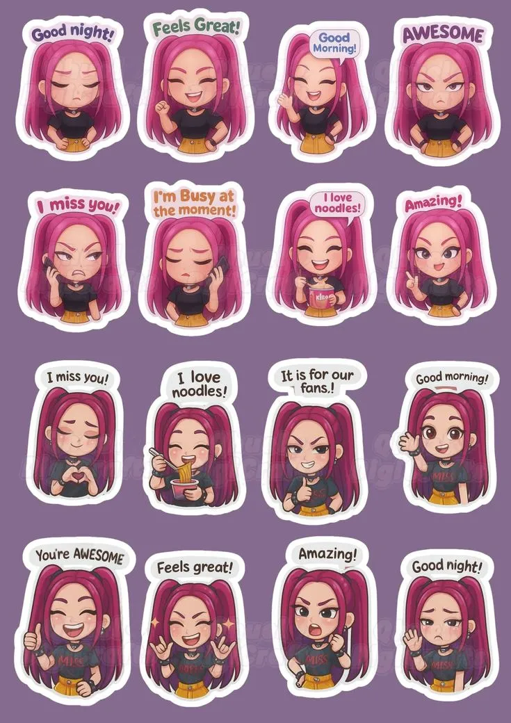 Expresión de asombro (sticker de reacción)