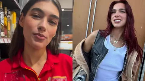 ¡Es igualita! Cajera del Oxxo aprovecha su parecido a Dua Lipa y busca novio; el video se viraliza | VIDEO