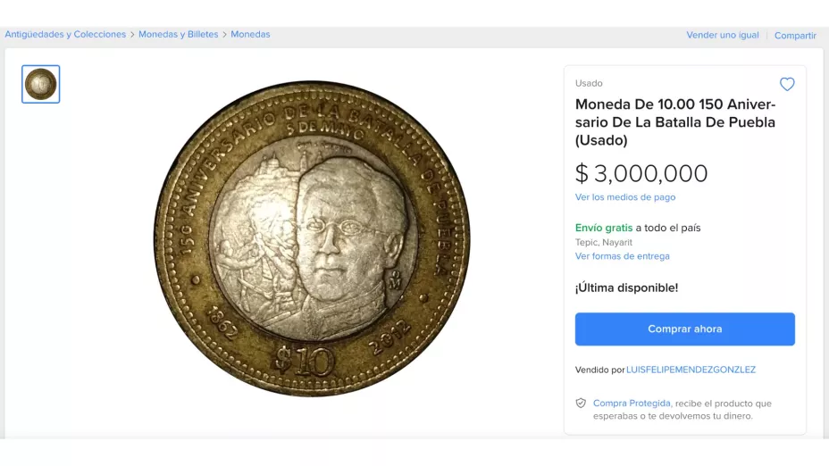 moneda rostro peculiar