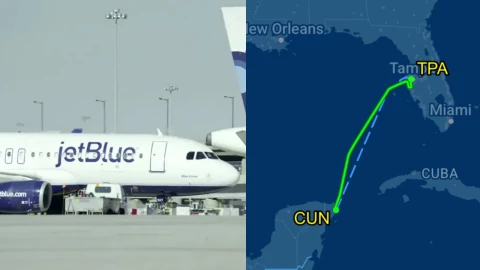 vuelo cancún aterriza emergencia en Florida