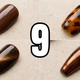 9 imágenes de uñas en color café que se ven hermosas en diseño corto o largo