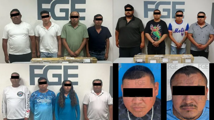 Delincuentes detenidos en Quintana Roo por narcomenudeo.