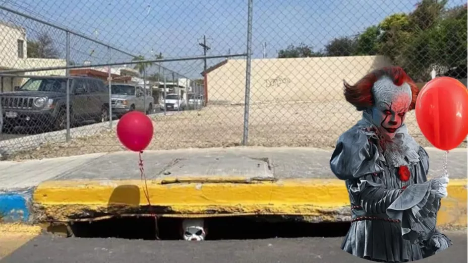 ¡De TERROR! Vecinos reportan apariciones del payaso “Eso” en alcantarilla de Monterrey (FOTOS)