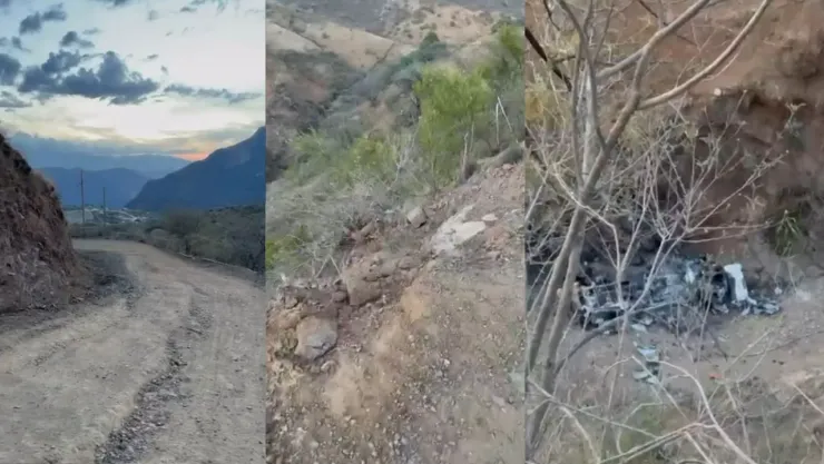 VIDEO: Así quedó la zona dónde se desbarrancó la camioneta con agentes de EU y AIC en la Sierra Tarahumara