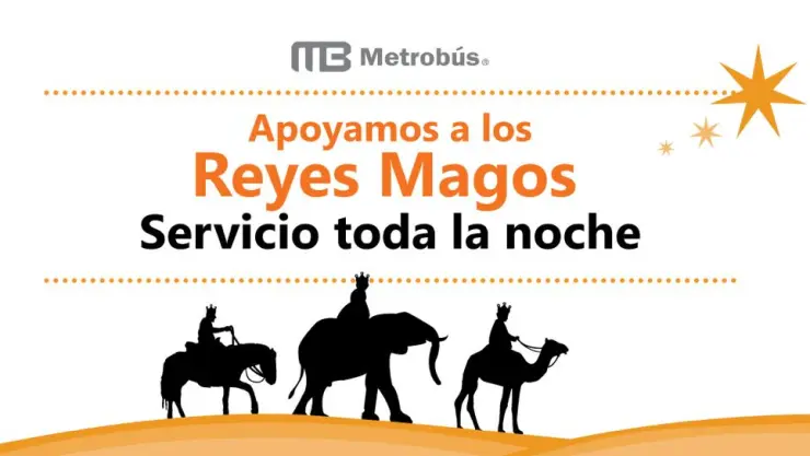 Metrobús dará servicio toda la noche a los Reyes Magos
