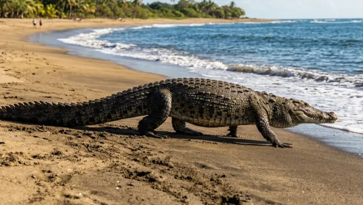 ¡Ya lo agarraron! Así atraparon a un cocodrilo de 3 metros en Jalisco