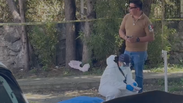Movilización en la colonia Residencial Bulevares, en Puebla, hoy