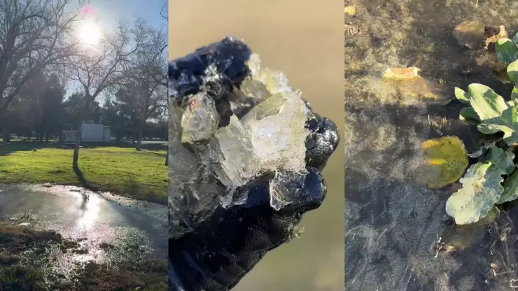 capturas de pantallas que muestran las heladas por el frente frío 27