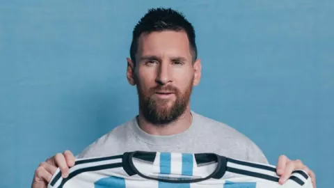Messi y el equipo de argentina