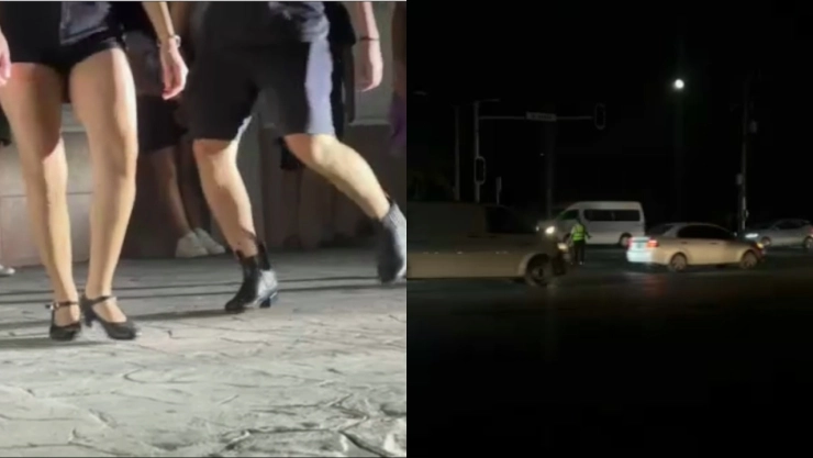Bailarines en apagón en Quintana Roo.