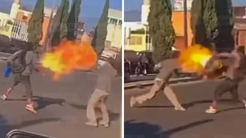 El video de la pelea callejera se viralizó rápidamente en redes sociales