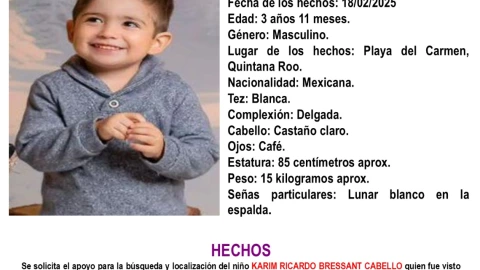 Kariam Ricardo Allie Bressant desaparecido playa del carmen