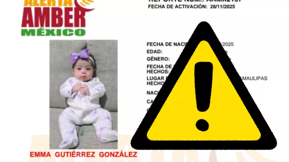 Todos los datos de la bebé de 5 meses que se encuentra desaparecida en Tamaulipas